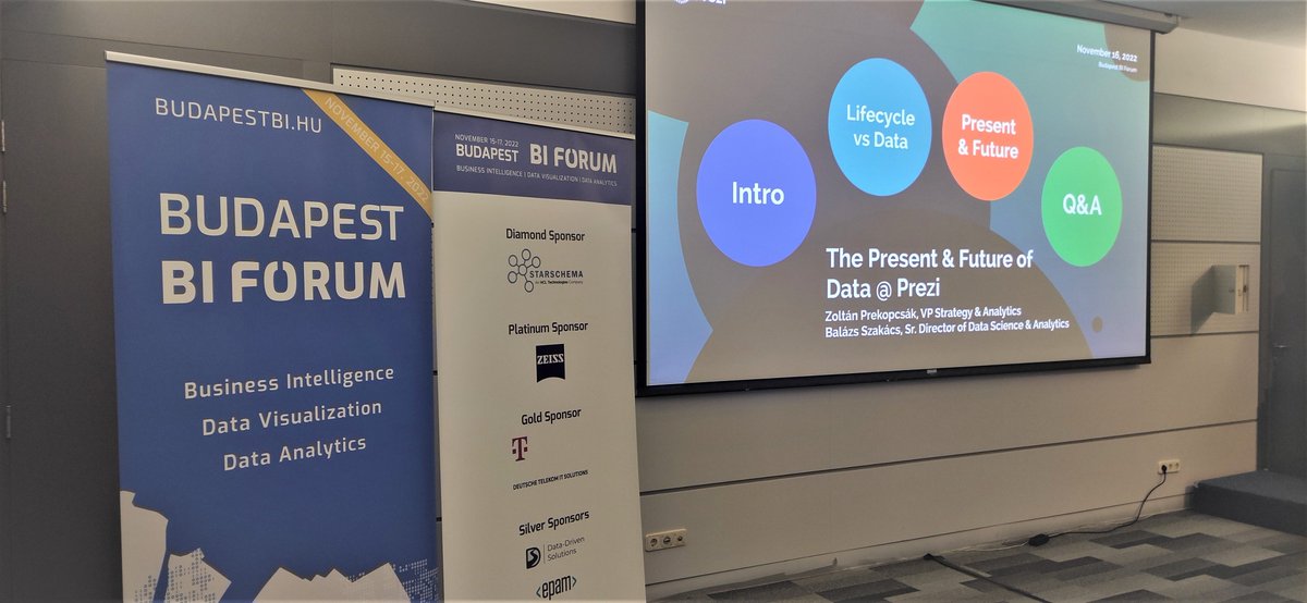 BudapestBI's tweet photo. The first, personal day of the conference has come to an end. The professional presentations, discussions and programmes were held in a great atmosphere, as the snapshots taken at the event show! 🤩 https://t.co/smLc7otNWP