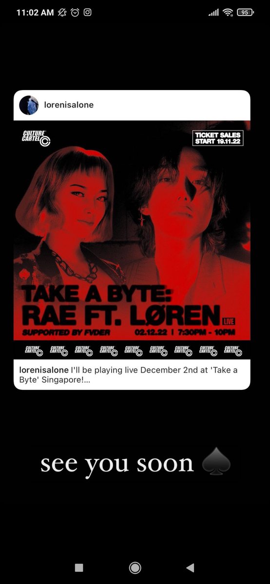 KarinaF26984093's tweet photo. #LØREN #lorenisalone #djboid #cawlr #leeseungjoo #takeabyte #Singapore https://t.co/PVkSiFortR