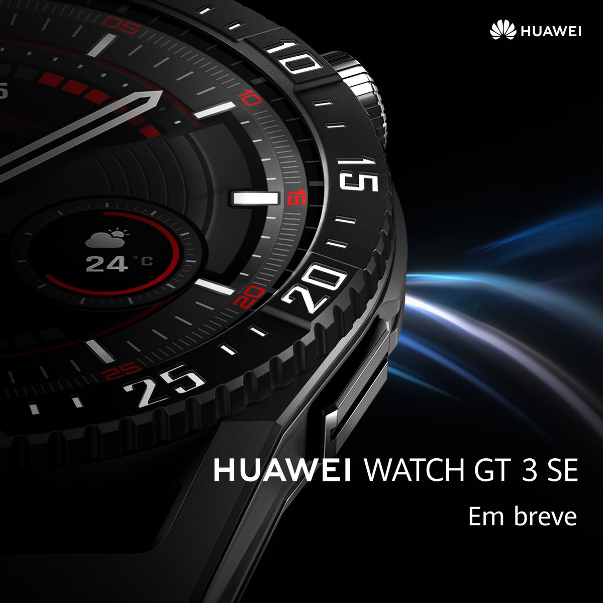 O lançamento do novo membro da família da HUAWEI WATCH GT é já amanhã! Fique atento! 🎉