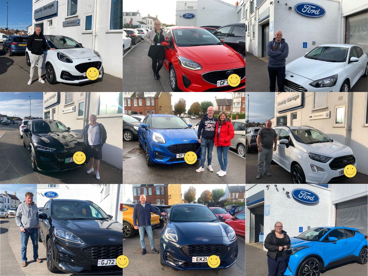 Thank you to our wonderful customers, both old and new, collecting their new cars recently 🥳😎😀.  We really appreciate you supporting our local business and being part of the County Garage family.
#happycustomers #fordhernebay #countygarageford