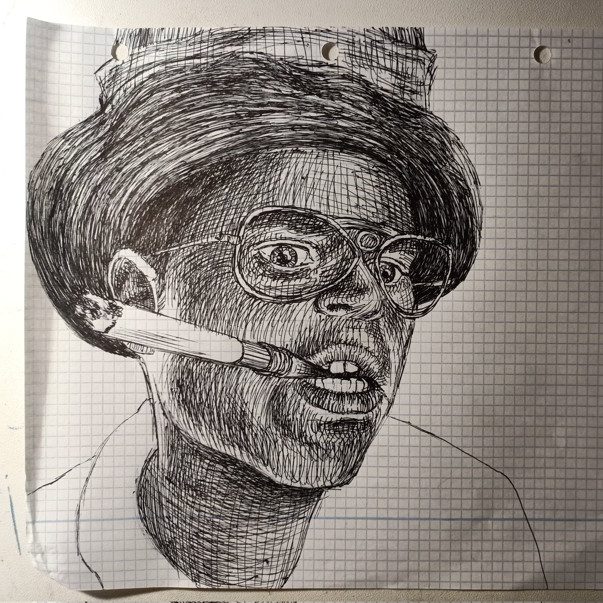 xaoc_000's tweet photo. dibujo hecho en clase
ya habia hecho un dibujo de miedo y asco en las vegas pero me gusta mucho la peli https://t.co/RS9x2HpH5W