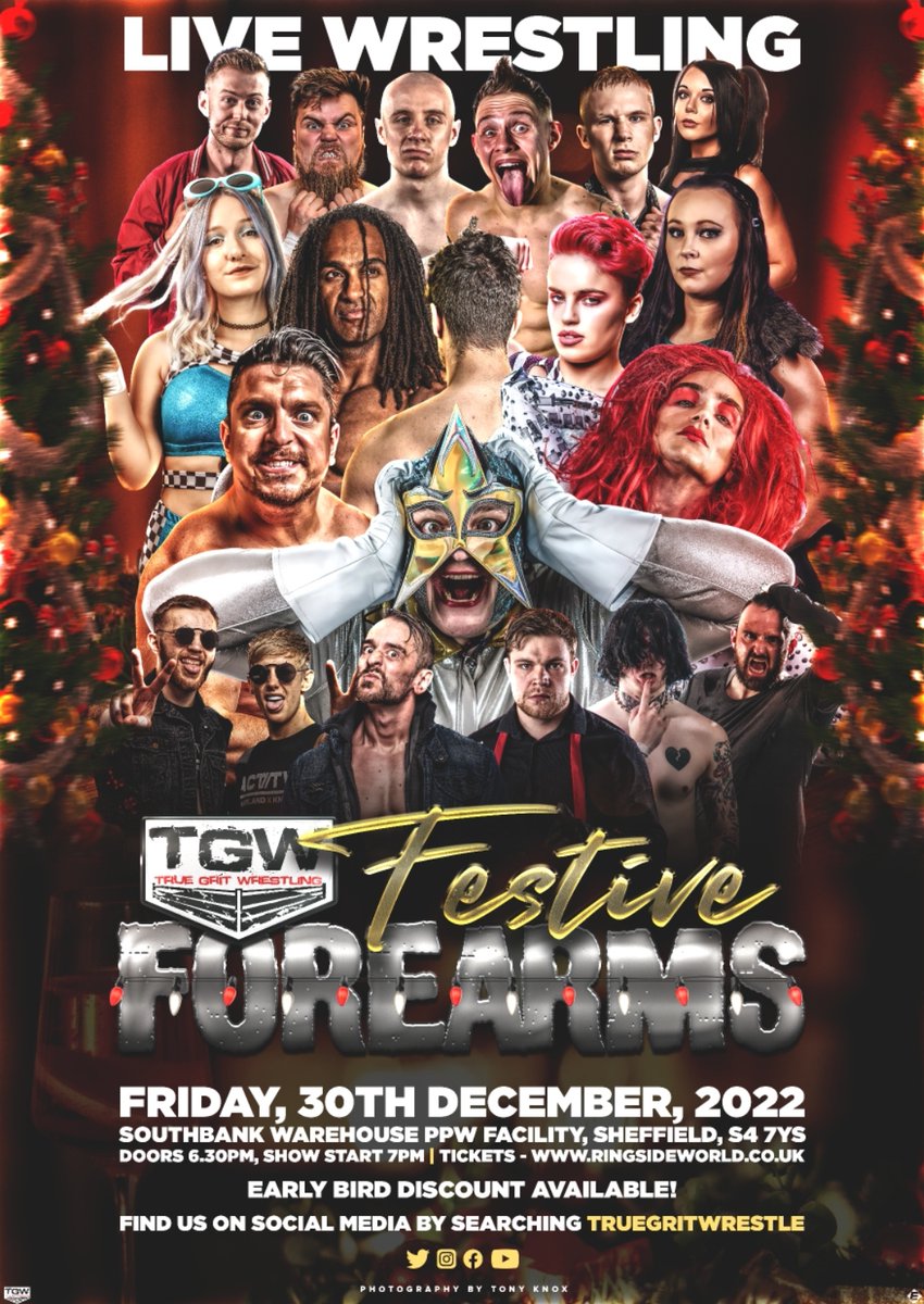 True Grit Wrestling (@truegritwrestle) on Twitter photo 🚨SHOW ANNOUNCMENT🚨
TGW comes to <a href="/PursuitProWres/">Pursuit Pro Wrestling</a> in Sheffield on 30th December!
The last of the Christmas parties - Festive Forearms🎄🥳
🎟 Early Bird discount available from Ringside World (limited seating available)
ringsideworld.co.uk/event3386/fest… 🚨SHOW ANNOUNCMENT🚨
TGW comes to <a href="/PursuitProWres/">Pursuit Pro Wrestling</a> in Sheffield on 30th December!
The last of the Christmas parties - Festive Forearms🎄🥳
🎟 Early Bird discount available from Ringside World (limited seating available)
ringsideworld.co.uk/event3386/fest…