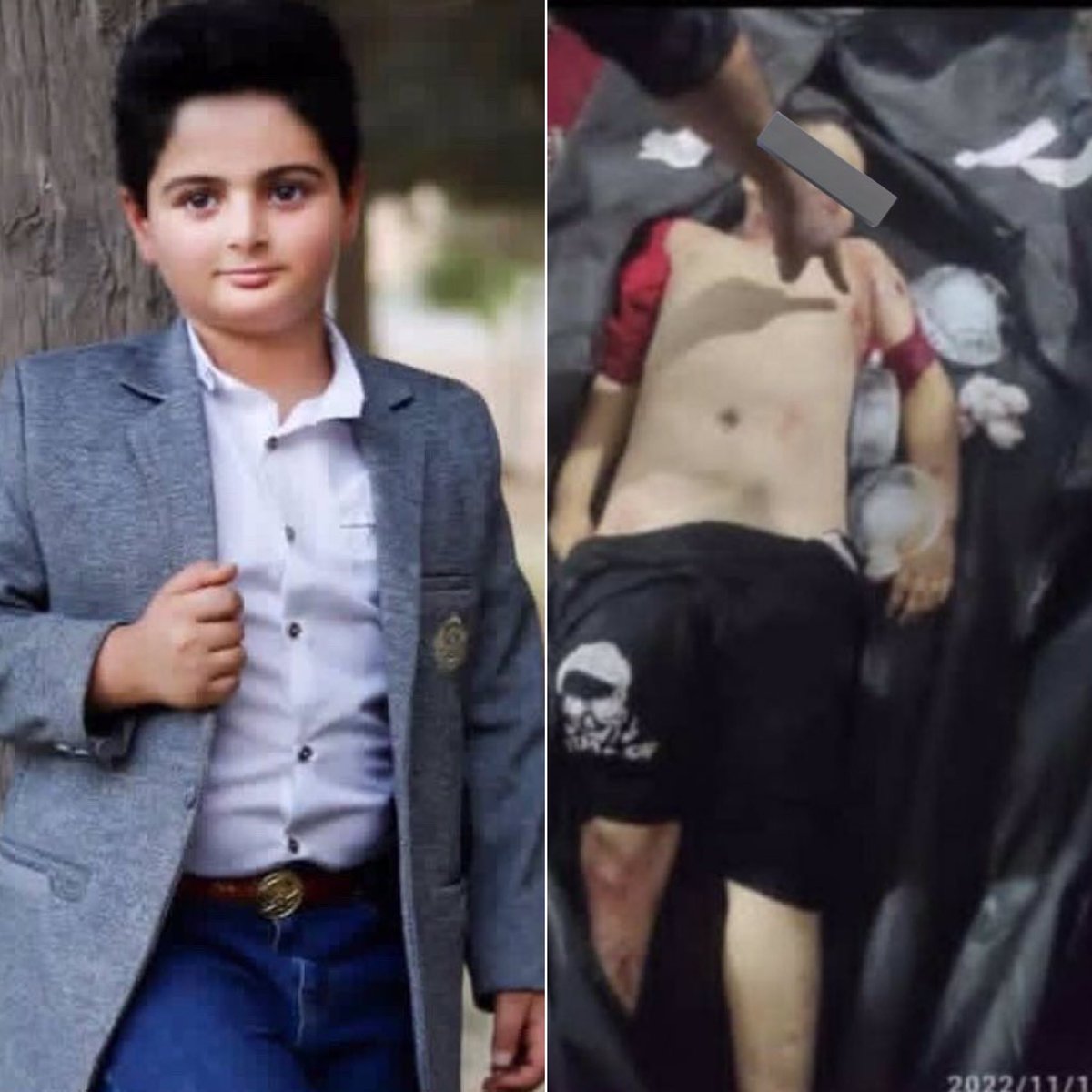 جمهوری اسلامی برای حفظ بقایش به #کیان_پیرفلک این کودک ۱۰ ساله در ایذه هم رحم نکرد

چهارشنبه ۲۵ آبان
#IranRevolution2022