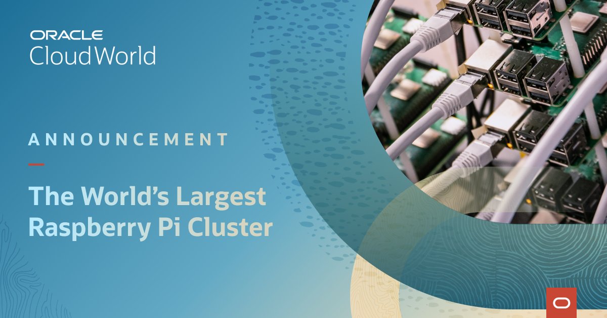 Just how big is the world’s largest #RaspberryPi cluster? <a href="/Oracle/">Oracle</a> just unveiled it at #CloudWorld! 👀 social.ora.cl/6012M0qg0