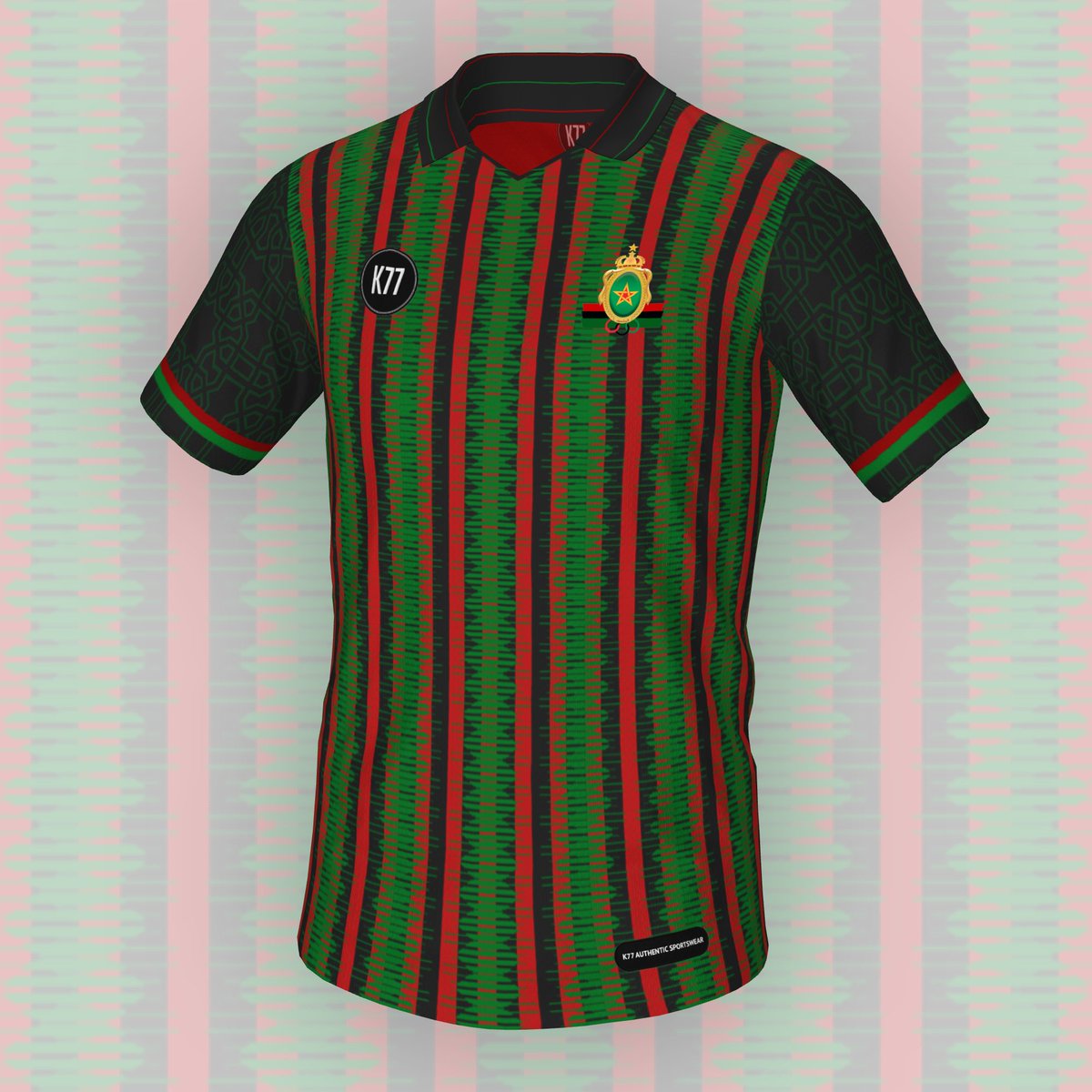 Kevski77's tweet photo. This week's design for @designfootball kit of the week -a bold design for AS Far of Morocco. #footballshirt #customshirt #KitConcept #KitConcepts #FootballDesign #FootballKit #ConceptShirts #ConceptKit https://t.co/q7ztZlgU6N