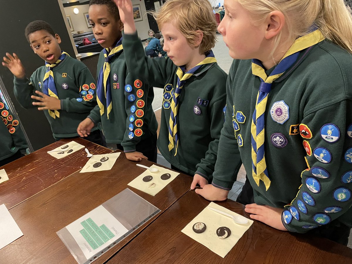 2241ScoutGroup's tweet photo. Astronomer badge… and biscuits to represent the phases of the moon! https://t.co/lGE2OPXU5z