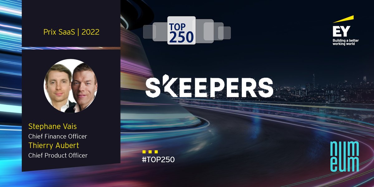 Félicitations à Stéphane Vais et Thierry Aubert qui remportent ce soir le Prix SaaS avec <a href="/Skeepersgroup/">SKEEPERS.io</a> ! 

#TOP250NUM