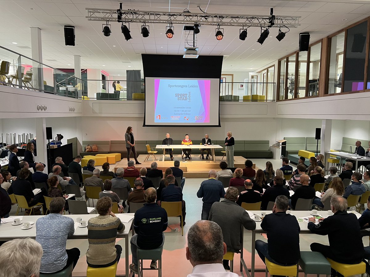 TrudyKwik's tweet photo. Het Leidse Sportcongres georganiseerd door @LSFLeiden @Topsportleiden @GemeenteLeiden eyeopeners door oa @nocnsf Leiden moet mee! #gezondheid #bewegen #verandermanagement @FleurSpijker @nienkeledegang https://t.co/Cg0x9pLngZ