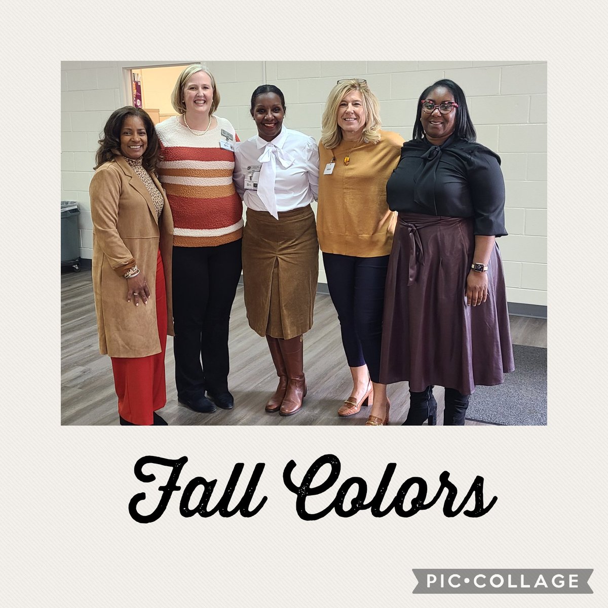 CynthiaSJewell's tweet photo. What do you do when you have a meeting and several leaders have on fall colors? You snap a picture and share @njgore75 @LindyPruitt @teereleford! #FallThatFeelsLikeWinter #ReadyForThanksgiving https://t.co/Fd8OHYOciC