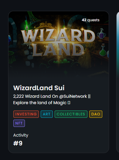 WizardLands's tweet photo. @SuiNetwork We reach it!!!
First NFT on SUI Network with rank 9 on crew3!!!
WOW!! WIZ WIZ WIZ!! that's real expanding the magic land!

#SuiNetwork #SuiGlobal #Suiecosystem #SuiNFTs #NFTCommunity #Crew3 https://t.co/Nt8q4H0kRv