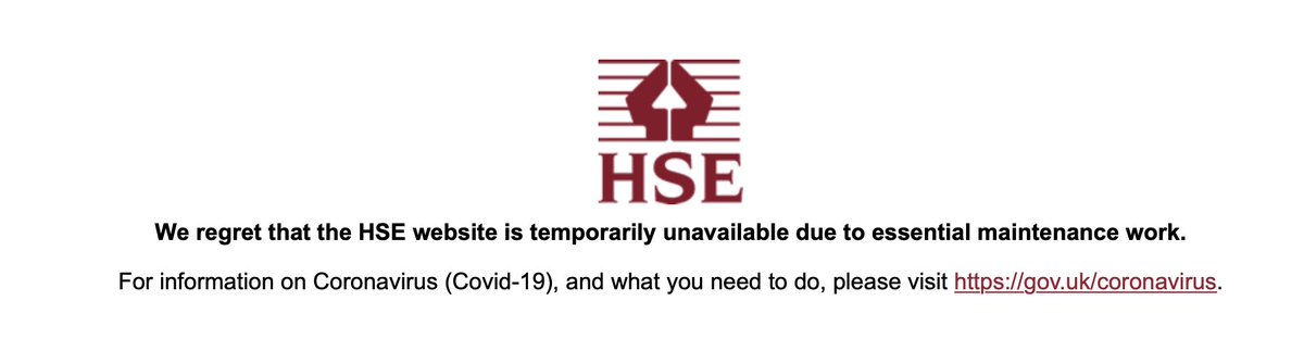 pastapickles's tweet photo. Well that's a first, the HSE website is down! #HSE #downrightnow https://t.co/OiYQ0pPqkG