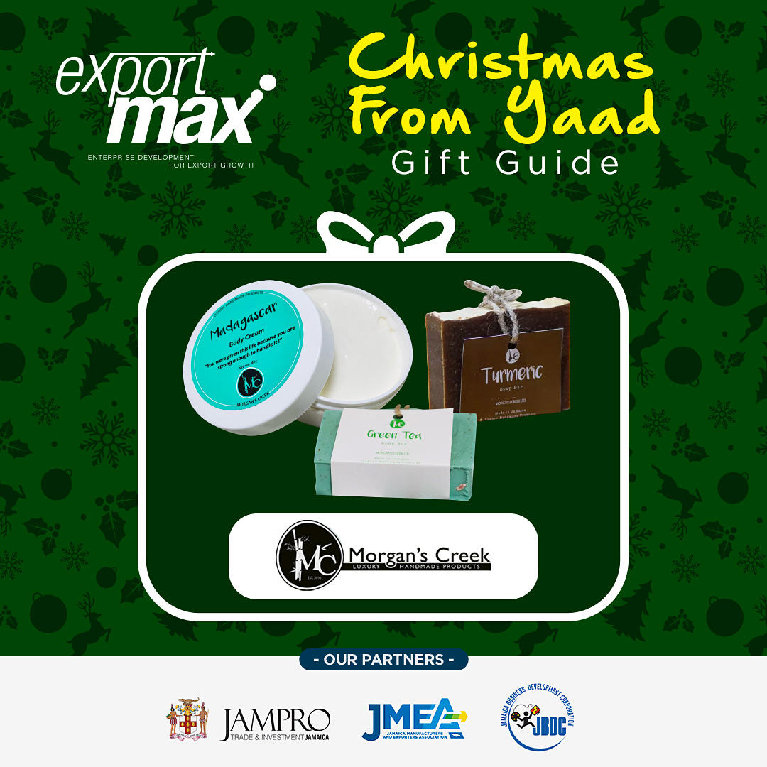 Everybody loves good skin care products! Morgan's Creek is a go-to option for Christmas gift giving. #ExportMax #BuyJamaica #SupportLocalBusinesses #ChristmasFromYaad