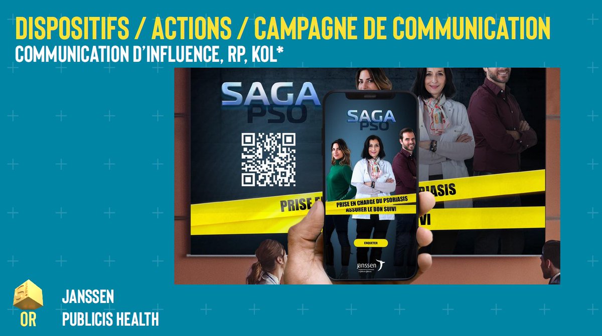 GP Stratégies de la Communication Santé 2022 – Dispositifs/actions/campagne de communication – Communication d’influence, RP, KOL*: un OR pour @JanssenFRA et l’agence <a href="/PubHealthFR/">Publicis Health France</a> pour la réalisation « Sagapso ». Bravo à eux !
#gpstrat