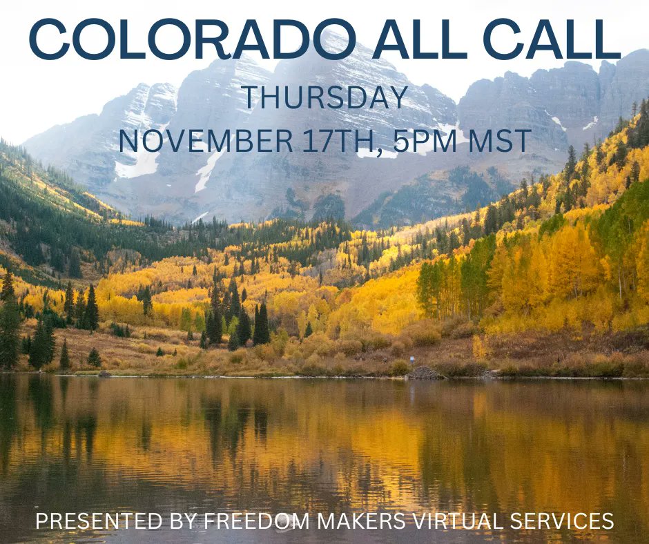 VeteransBizNet's tweet photo. Tomorrow is the Colorado all call, brought to you by Freedom Makers Virtual Service.  All -calls are events for veteran, military-spouse, and elite-athlete entrepreneurs to connect. These are regional, virtual forums that provide networking. Register here:https://t.co/GgyMG5BPQ4 https://t.co/T1QxCRlsw1