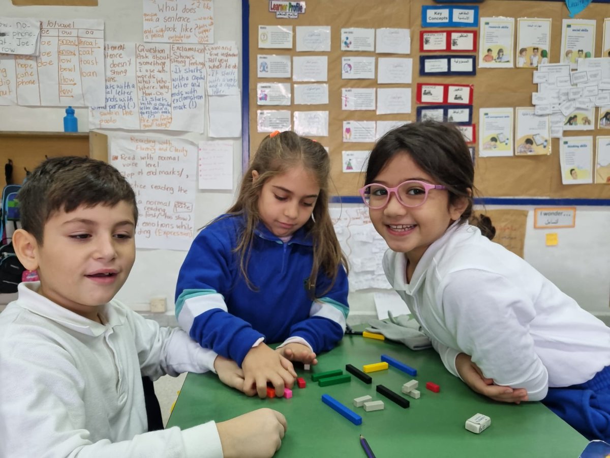 RHHS_Elementary's tweet photo. BE2A learners used Cuisenaire rods to practice fact families #number #math_fun #manipulatives @RHHS_Saida https://t.co/5cwCtlN6bg