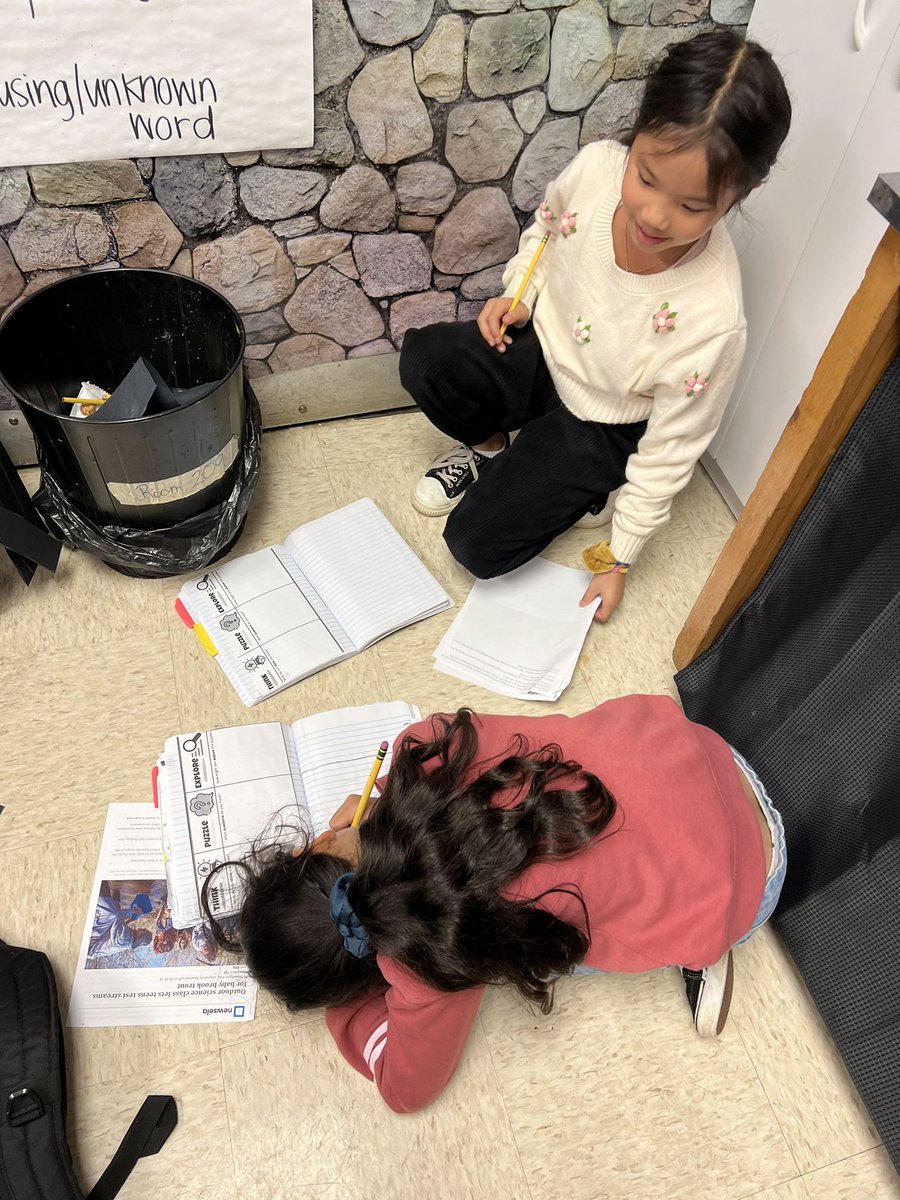 11MrsHoward11's tweet image. Partners are reading about how humans impact native species. Then utilizing “Think, Puzzle, Explore” to extend their thinking. #fcpsaap