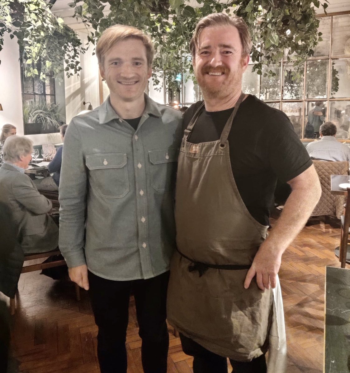 Our wine dinner dream team 😍 @CharlieStein1 does the wine, @JackStein does the food and their guests get to enjoy both with culinary tales galore. @SteinBarnes