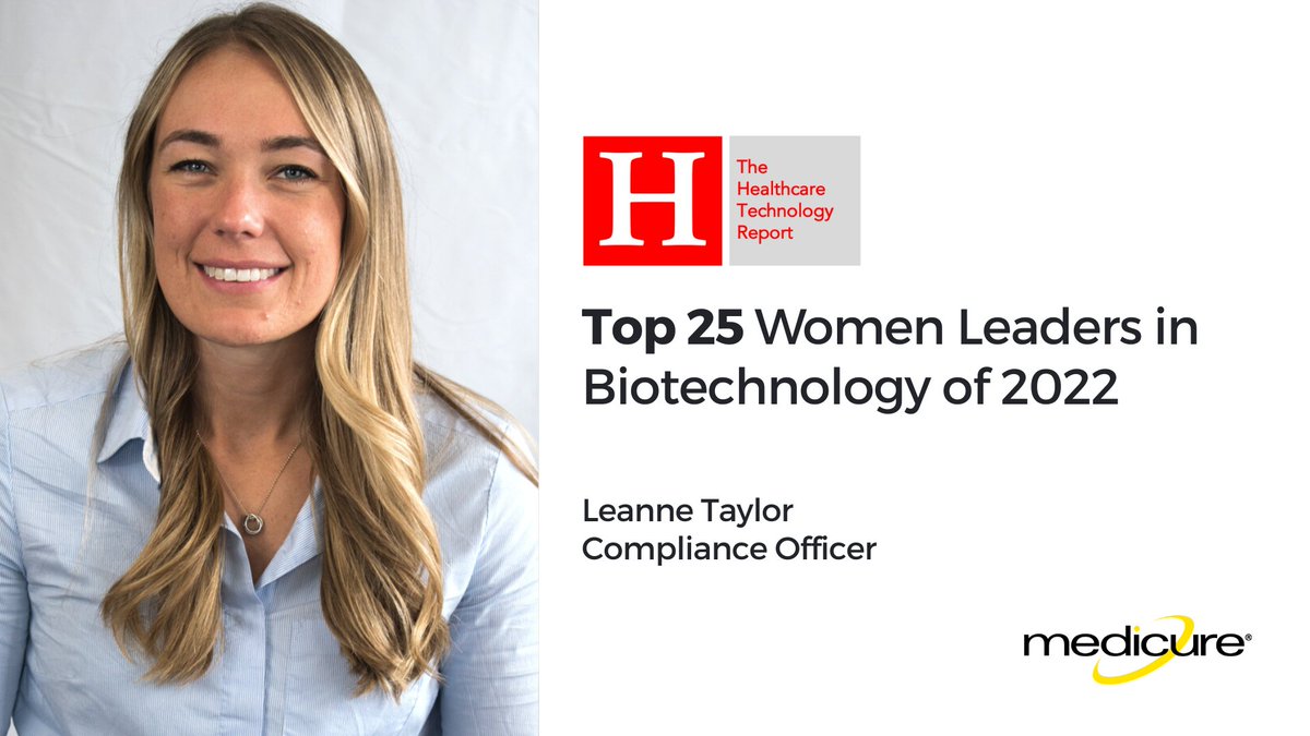 Congratulations to Medicure's Leanne Taylor for being named one of the Top 25 Women Leaders in Biotechnology of 2022 by The Healthcare Technology Report!

Learn more here >> thehealthcaretechnologyreport.com/the-top-25-wom… #pharma #news