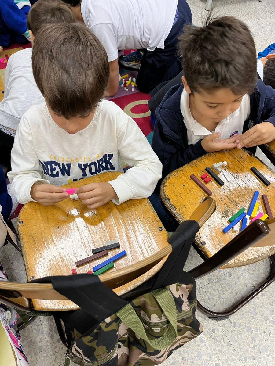 RHHS_Elementary's tweet photo. BE2C learners used the Cuisenaire rods to demonstrate the inverse relationship between addition and subtraction #math_fun #manipulatives @RHHS_Saida https://t.co/8N9eW8ysuj