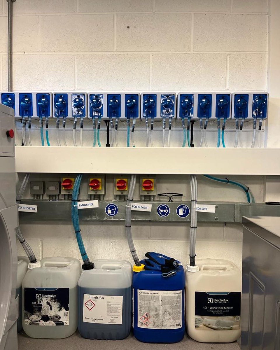 This weeks installation for <a href="/stokecity/">Stoke City FC</a> complete ✅ 4 high spin <a href="/ElectroluxProUK/">Electrolux Professional UK & Ireland</a> washing machines all fitted with a bespoke efficient dosing package to produce a fast, efficient and energy saving cycle for all kits and training gear with a high quality finish.