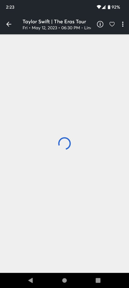 verondoms's tweet photo. Cool, finally got Capitol one presale and got in to buy tickets and now select them and it's been spinning 😡 #TSTheErasTour @Ticketmaster https://t.co/HFMPMEArm0