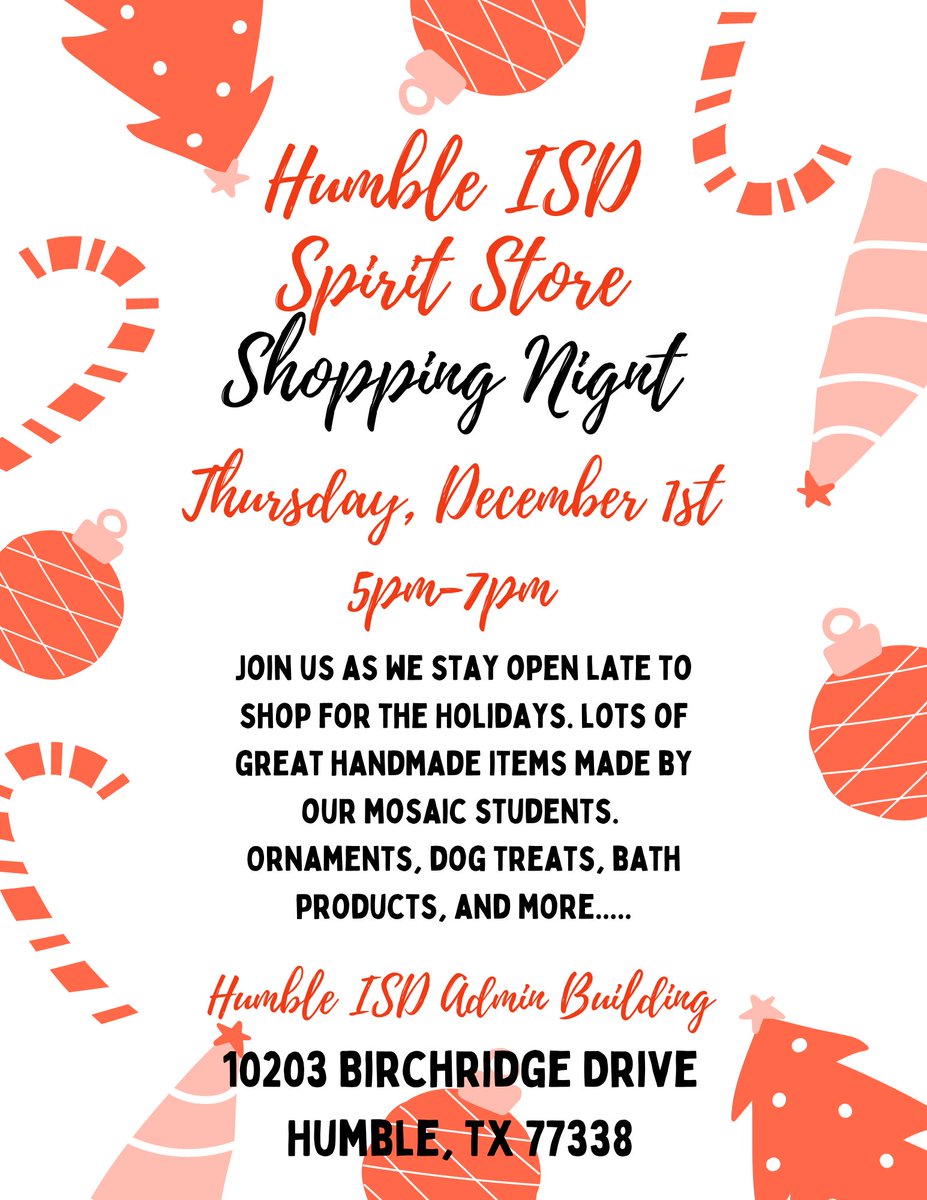 HumbleISD_Store's tweet photo. Save the Date🎅 https://t.co/YlijiAbN8W