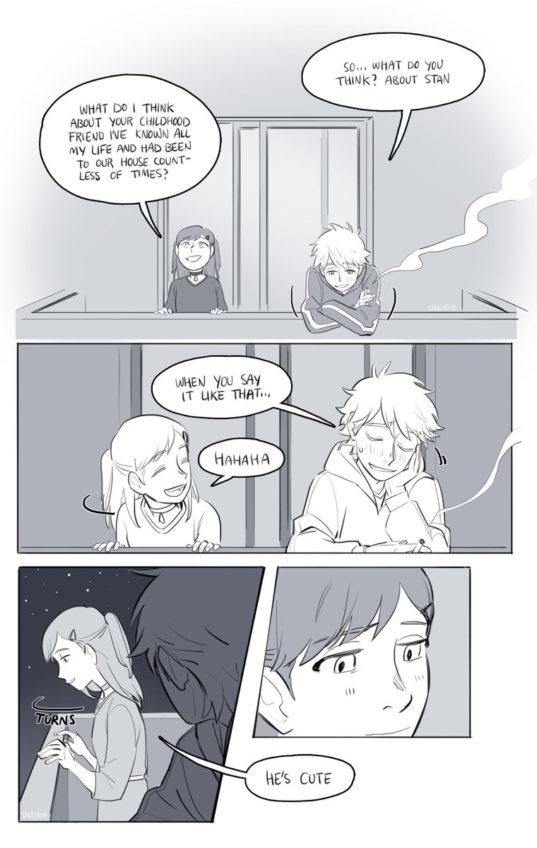 little context: this happens after my "moving" comic, Karen was around and decided to stop by and visit Kenny &amp; Stan, Kenny which is excited to hear what his sis thinks about his new bf (1/2) 