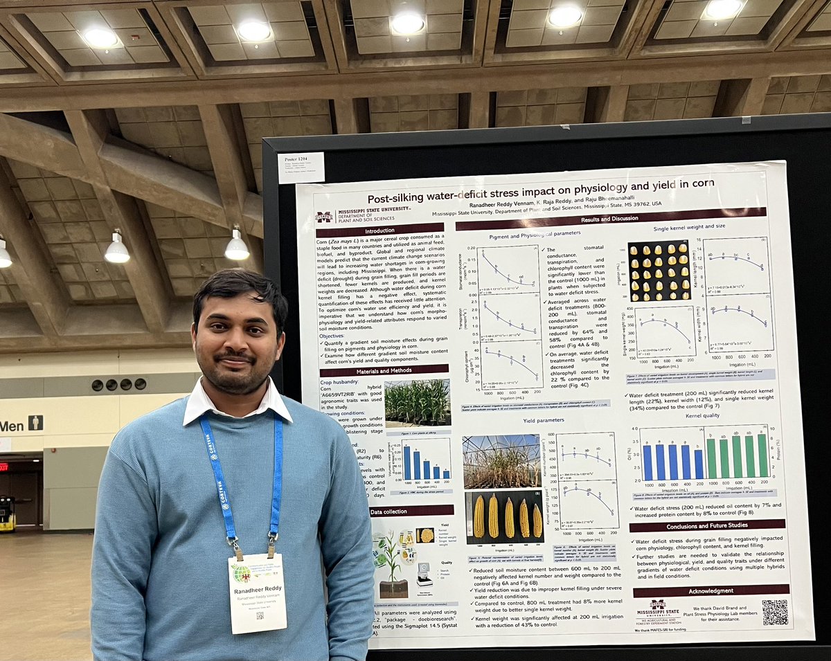 ranadheer_rv's tweet photo. I'm delighted I had the opportunity to present my MS thesis work at the 2022 ASA CSSA SSSA International Annual Meeting in Baltimore. It has been a wonderful experience; looking forward to St. Louis, 2023.
#ASA #CSSA #SSSA https://t.co/sCCJQTP04A