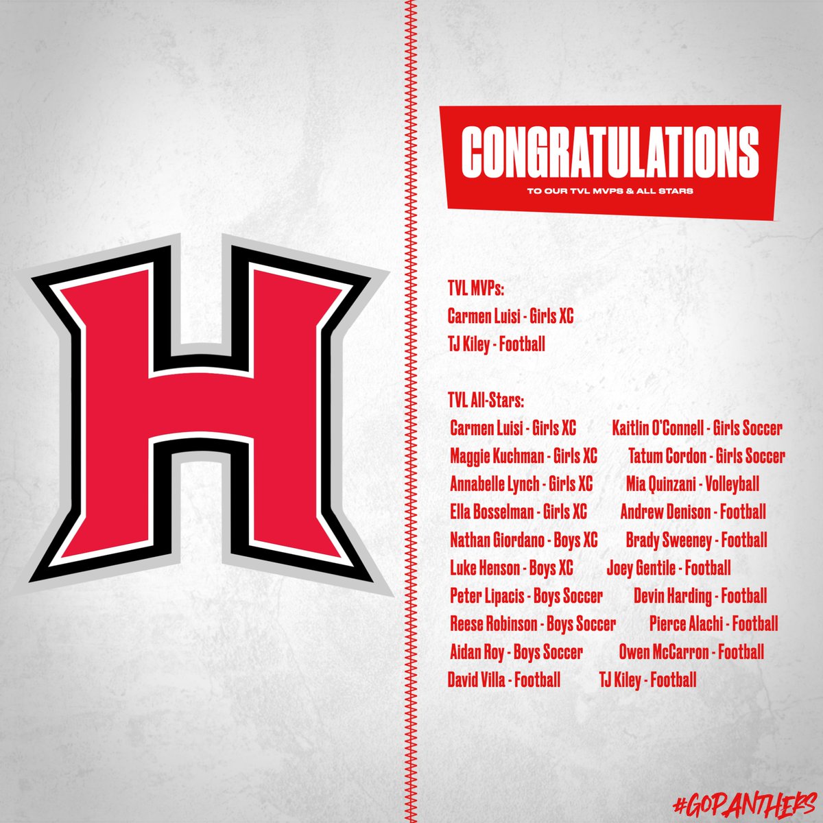 Congratulations to all of our TVL All-Stars and MVPs, you thoroughly deserve it! #GoPanthers