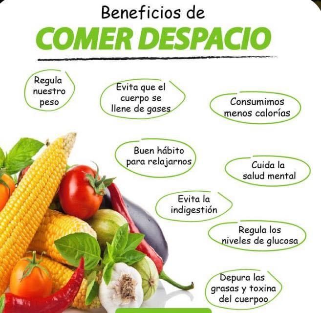 Mira cuan importante, es comer despacio