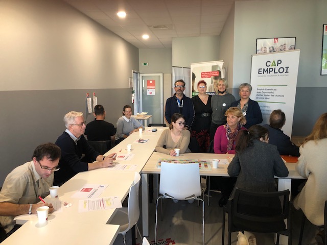 diversitesudest's tweet photo. Ce jour notre agence de Fréjus organisait en collaboration avec Pole Emploi et Cap Emploi un animation jeu sur démystifier le handicap et comment mettre en valeur sa candidature
Au travers des 4 ateliers de la journée nous avons sensibilisé 47 personnes 
Un grand bravo à tous https://t.co/GB1IpXTSMn
