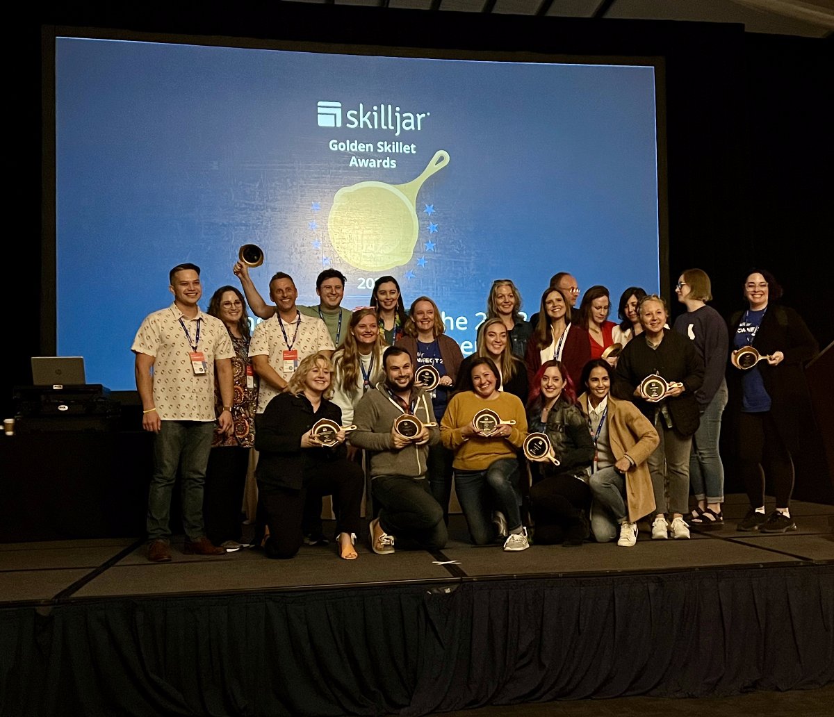 Last night we recognized our Golden Skillet award winners and celebrated all of their accomplishments. Congrats to the incredible teams that are innovating the customer education space and driving value for their customers and organizations! 🏆