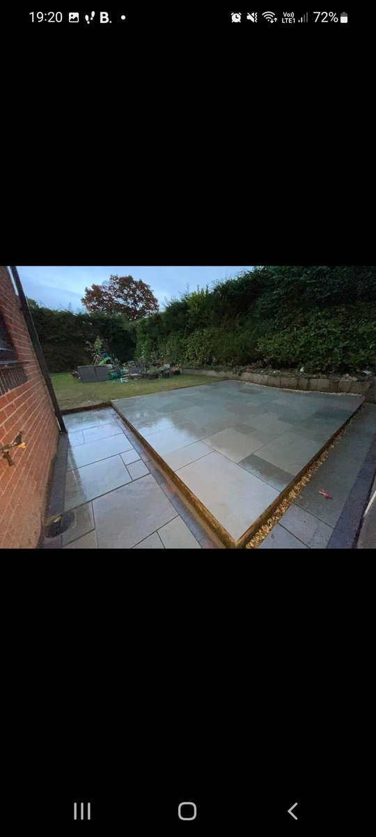 A few more photos using the sawn Indian sandstone paving.  #landscaping #landscape