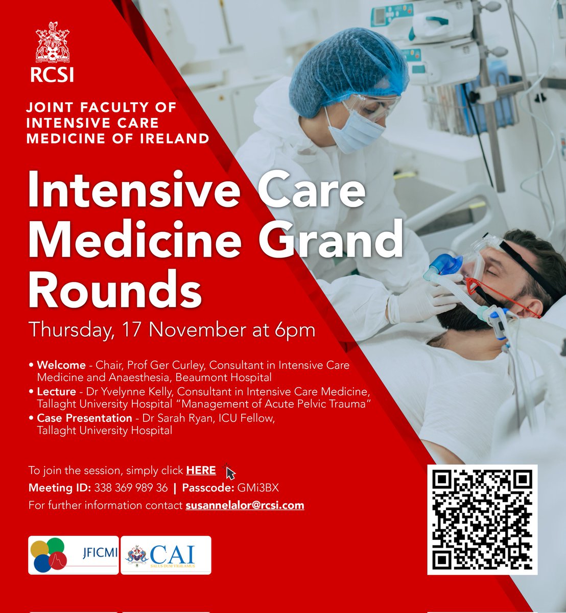 We are back again tomorrow Thursday evening at 6pm with our colleagues from <a href="/icu_tuh/">ICUTallaghtUniversityHospital</a> for this weeks ICU grand rounds. Tomorrow's topic 'Management of Acute Pelvic Trauma'. We look forward to seeing you all <a href="/COAIrl/">College of Anaesthesiologists of Ireland</a> <a href="/AnaesTrainees/">Committee of Anaesthesiology Trainees Ireland</a> <a href="/Curleyger/">Gerard Curley</a>