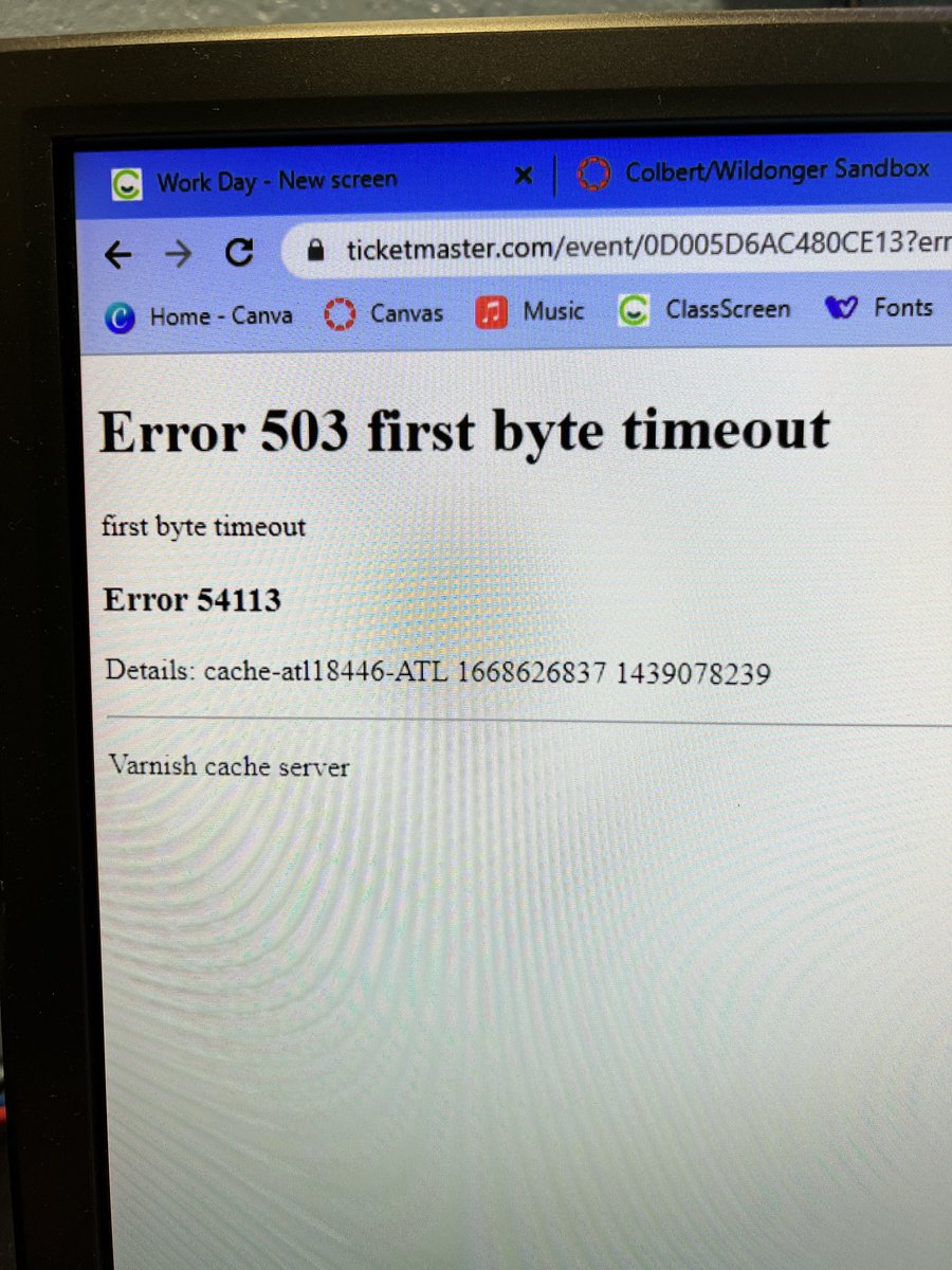 MarshaColbert5's tweet photo. @CapitalOne presale #unsuccessful for @taylorswift13 tickets. Logged on, made the queue only to have @Ticketmaster kick me out and proceed to give me error after error for 40 mins. So disappointed. https://t.co/oRnDKmuf1t