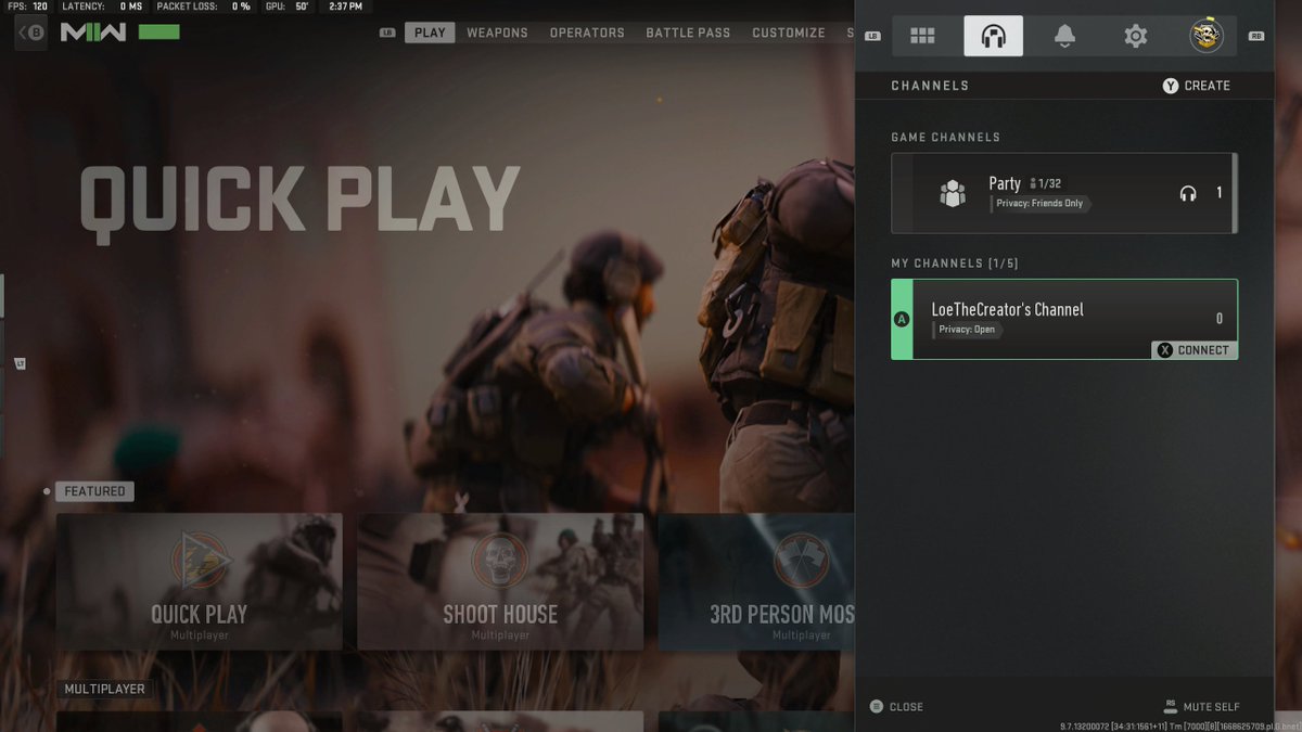 LoeTheCreator's tweet photo. You'll want to go to the channel tab and invite the players in your friendlist to your channel. Once they're there you'll be able to send an invite to them so that they can join your party.  
#MWII #MW2 #Warzone2  #DMZ

If you have questions I'm LIVE --> https://t.co/ruSeUgTeH9 https://t.co/jsP1yp5dm8