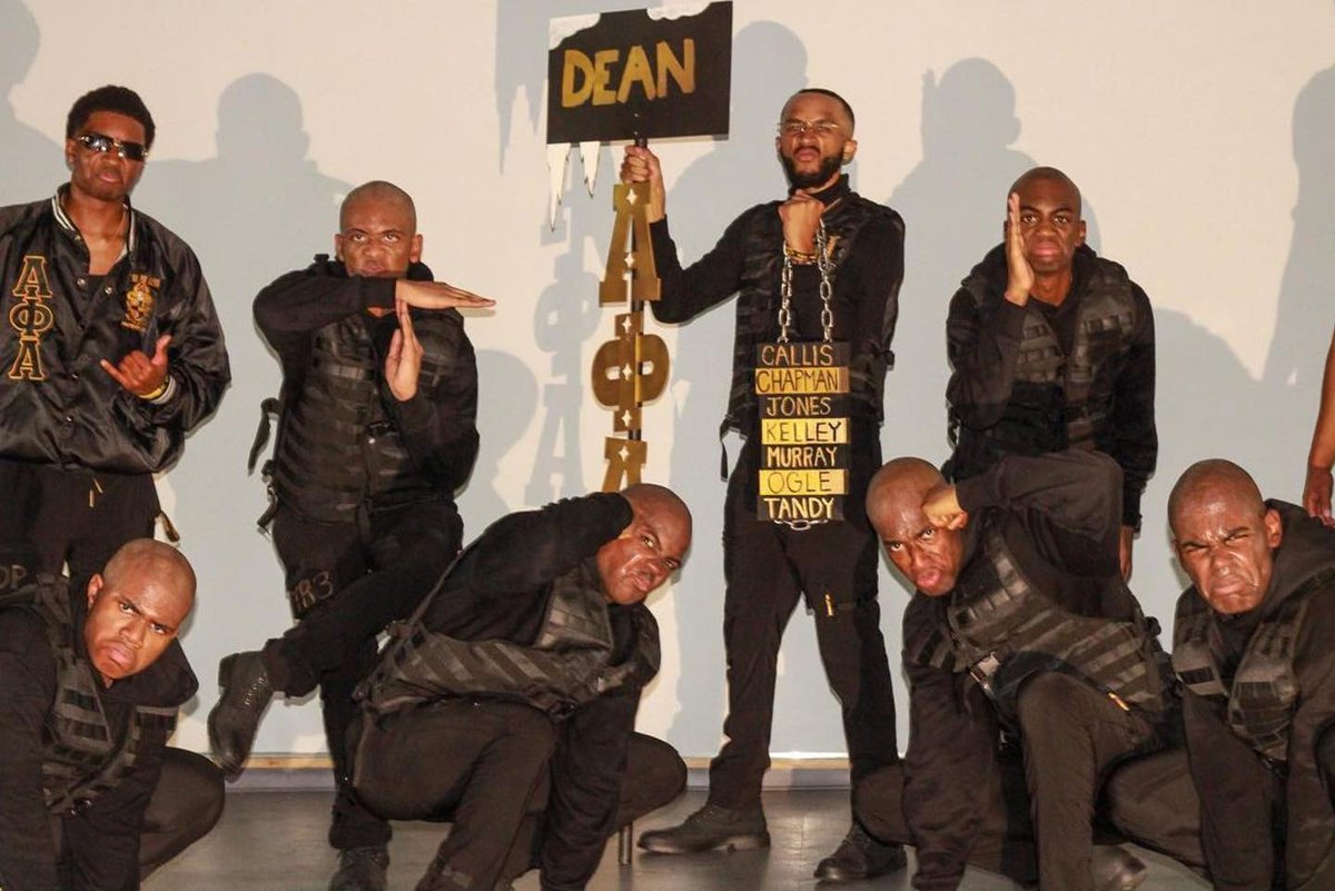 watchtheyard's tweet photo. The Alphas at Virginia Tech just crossed their Fall 2022 line. Let’s all welcome them to Black greekdom! 

📷: @tialphas1906 https://t.co/EPEBAOUGTV