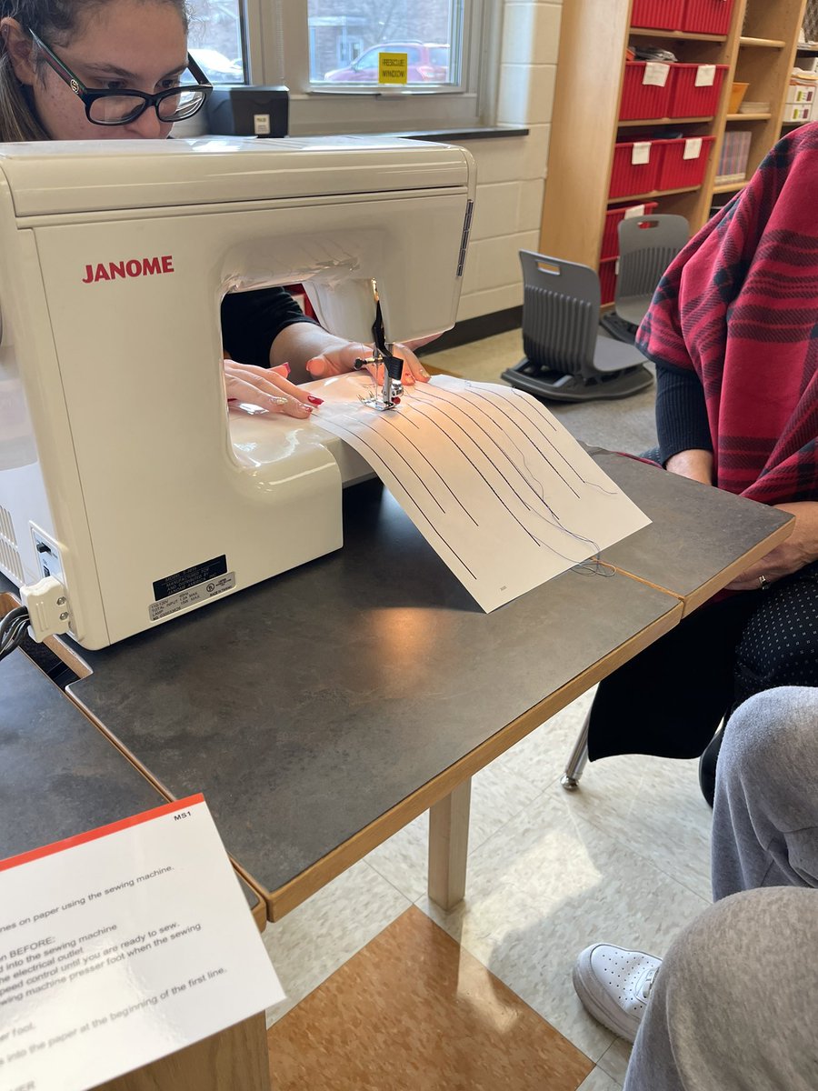 learndaley's tweet image. Our level one job task in our  Consumer/Service Department was machine sewing 🪡 straight lines. #PAESLab