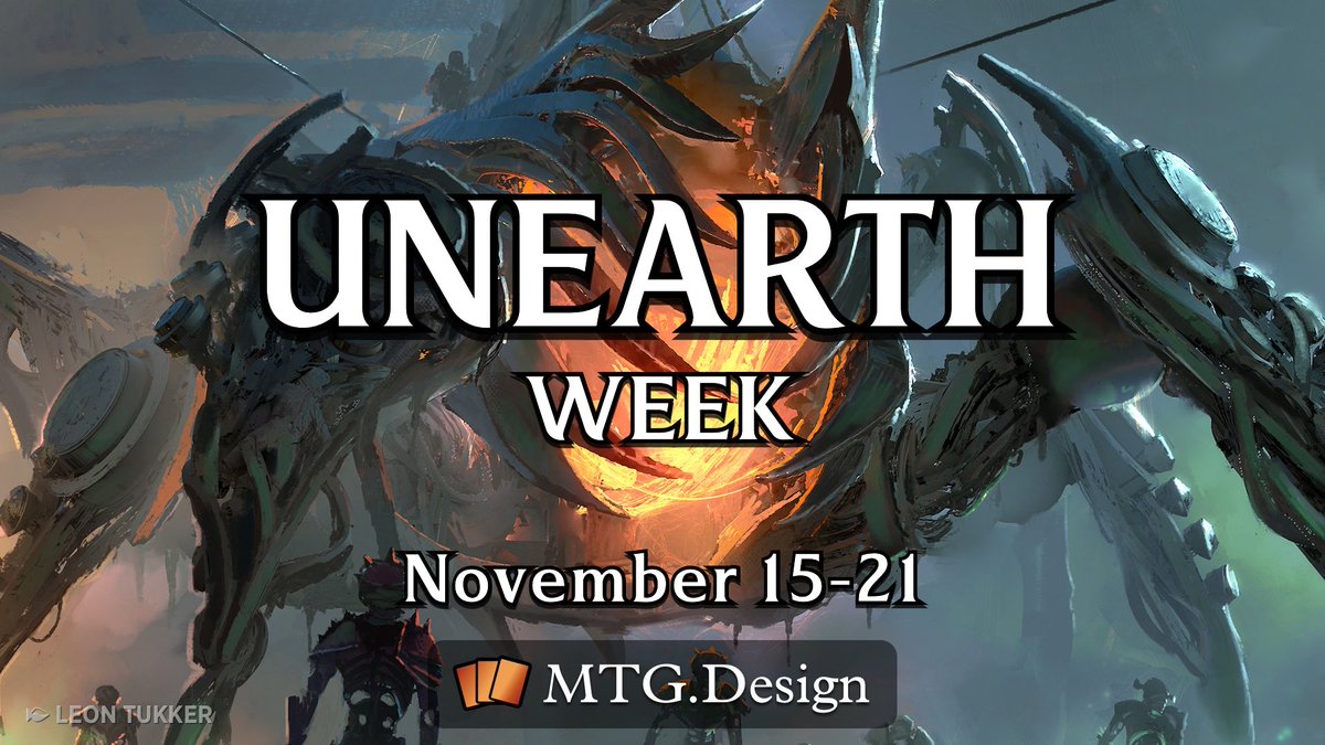 mtgdotdesign's tweet photo. This week is Unearth Week! Rebuild, reanimate, rediscover, and renew. Share your Unearth designs, and the best ones will be highlighted in the community showcase.
https://t.co/WCkYbYXIuw

See all the designs for Unearth Week (as they come in):
https://t.co/66YUFifJ3E https://t.co/UtiEvIJYxh