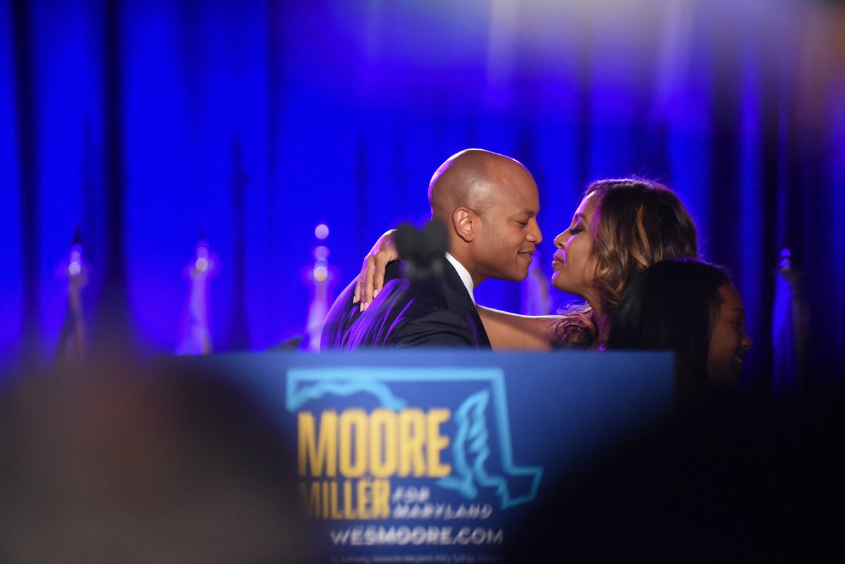 iamwesmoore's tweet photo. Always grateful for my amazing wife @DawnFlytheMoore, the next First Lady of the state of Maryland. 

Dawn, you are my fuel, my motivation, and my greatest protector. 

I love you and I’m blessed to be on this journey with you. https://t.co/eT9onWbdpX