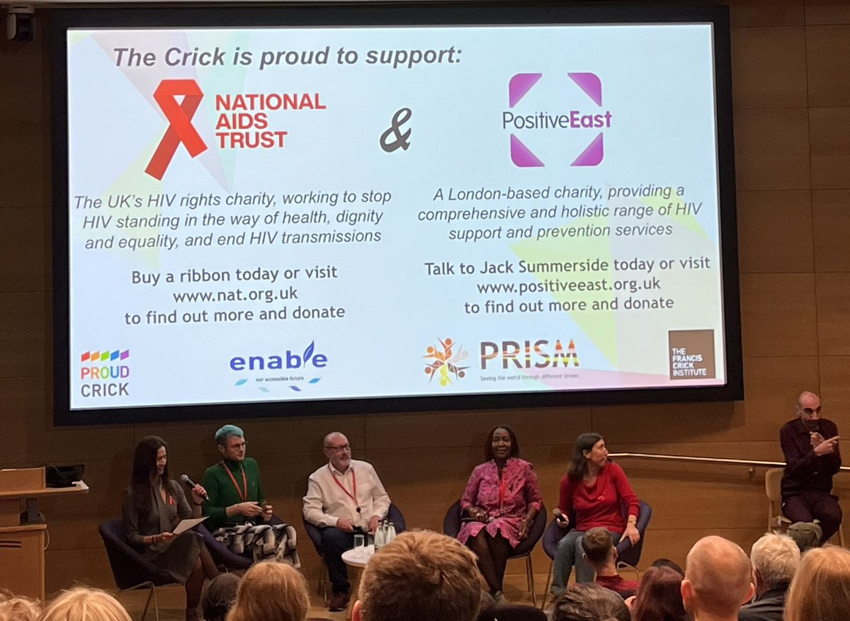 Moving screening of ‘It’s a sin’ by @russelldavies63 as part of @TheCrick Science On Screen series. Followed by an incredible panel discussion including the inspirational @NathanielJHall , @b_summerside, Angelina Namiba, and Crick scientists Kate Bishop and Paula-ordonez-suarez.