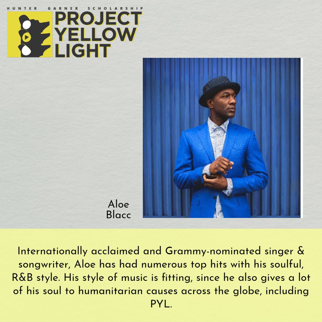 Project Yellow Light (@projyellowlight) on Twitter photo For our next judge we have Aloe Blacc! We are so excited to have him onboard for the Project Yellow Light Hunter Garner scholarship competition! π
<a href="/aloeblacc/">Aloe Blacc</a>
#projectyellowlight For our next judge we have Aloe Blacc! We are so excited to have him onboard for the Project Yellow Light Hunter Garner scholarship competition! π
<a href="/aloeblacc/">Aloe Blacc</a>
#projectyellowlight