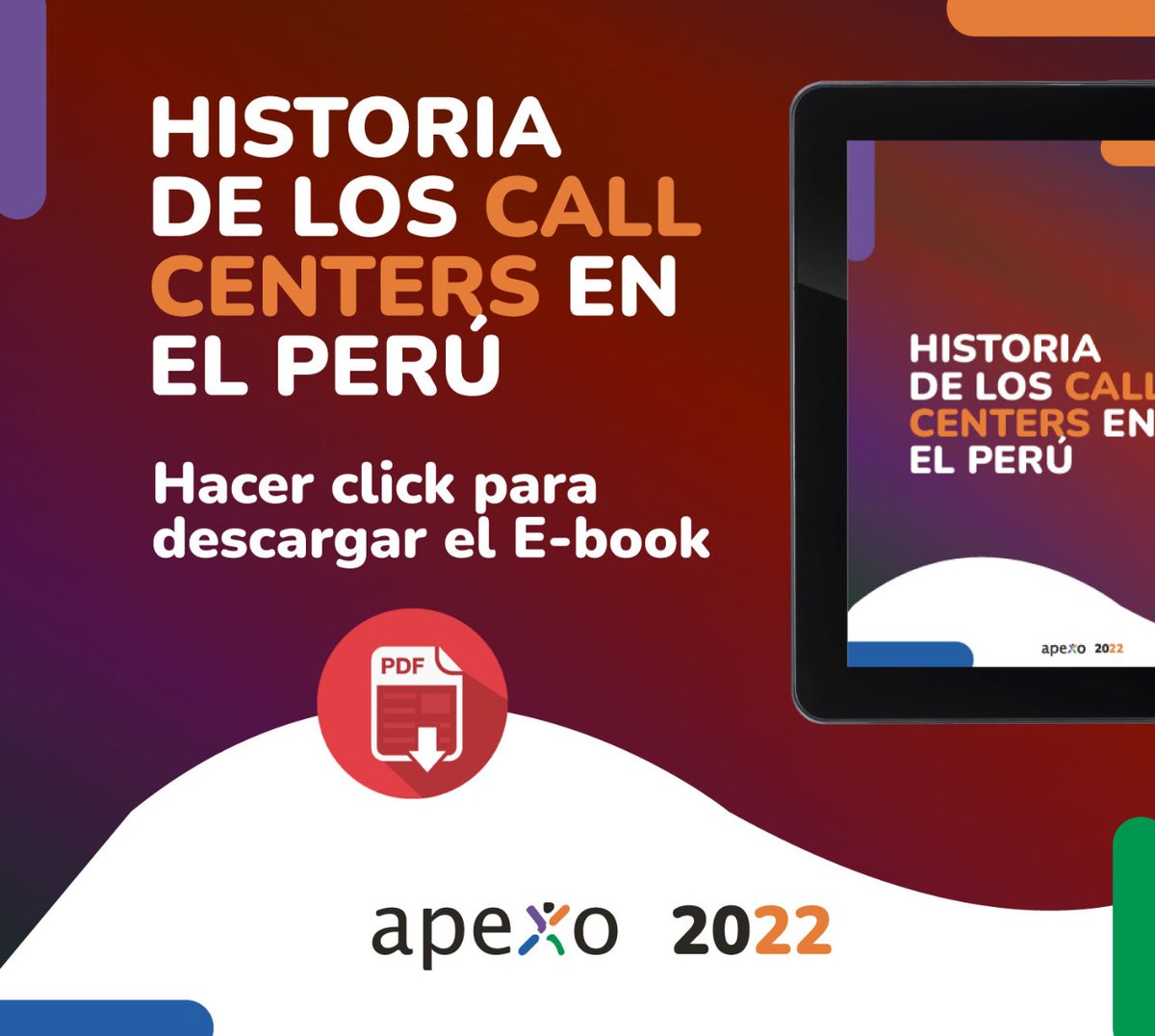 ApexoContacto's tweet photo. #ebook

Les compartimos nuestro primer ebook Historia de los Call Centers en el Perú. Agradecemos el apoyo de @Promperu 

Los invitamos a descargarlo desde este 👉 link https://t.co/HLdbgMe0fQ https://t.co/bchLeiULD5