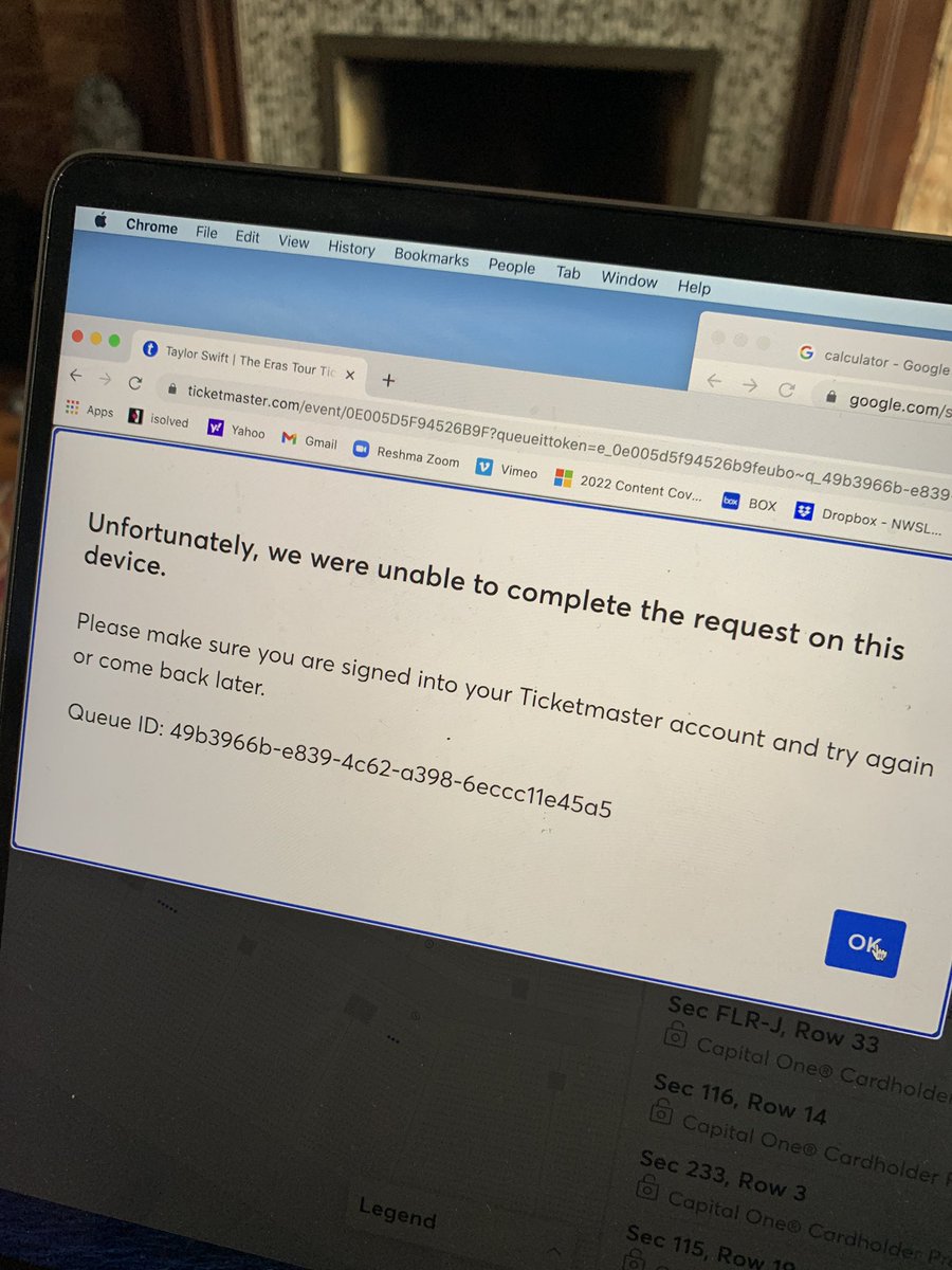 emilem124's tweet photo. All I have to say is FUCK @Ticketmaster - we didn’t figure this out after yesterday?? Back of the queue we go for the 4th time… #TSTheErasTour https://t.co/hooH8uLte5
