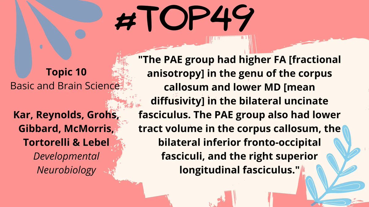 NOFASDAustralia's tweet photo. #Top49 Topic 10: Kar et al reviewed brain volumes of people with #PAE. Prenatal alcohol exposure results in abnormal brain development. Understanding how the brain is impacted can help future diagnostic processes. 
See: https://t.co/EZH1PT7fbo 
#FASD #FASDknowledge https://t.co/4CGAz8q2kE