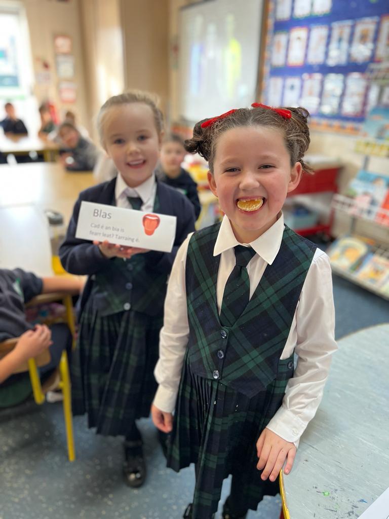 gaelscoilnadug1's tweet photo. Ag diriú ar na gcéadfaí -seachtain na hEolaíochta. #GSnaD #seachtainnaheolaíochta https://t.co/f5UYRIpEpG