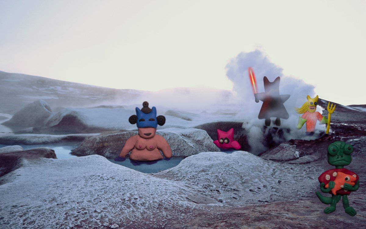 TheShyNFT's tweet photo. Auction Live The Shy Verse #2                                            in dark times in the ecosystem, in some corner of the galaxy the shy take things calmly. photography @ancestralorigin - Plasticine intervention ArtfanNft https://t.co/MlT8qW0Gtl https://t.co/jQm3OcKENy