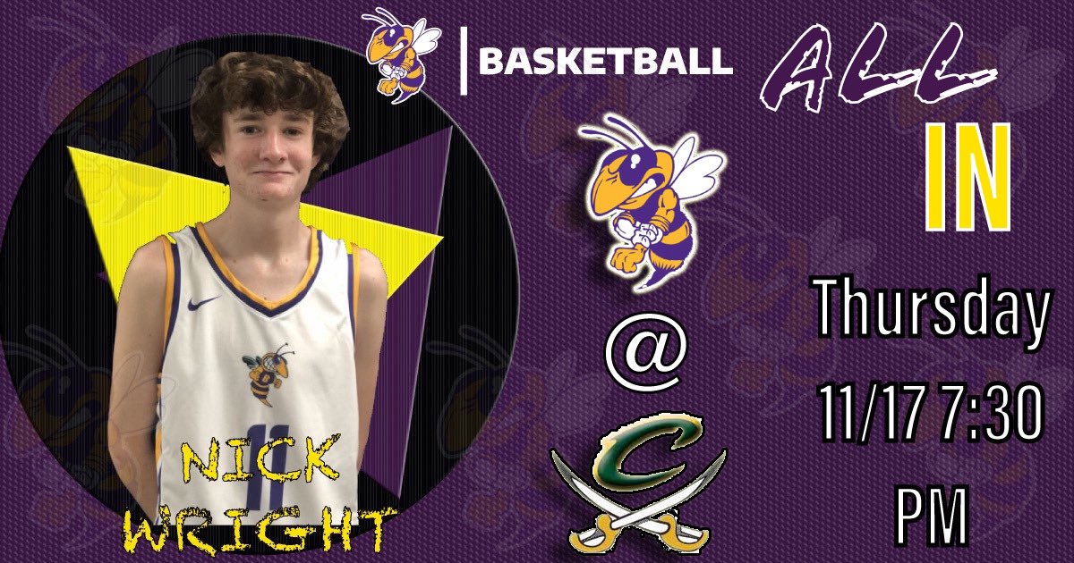 Come out tomorrow to Calvary and support your Yellow Jackets. Girls at 6 and the boys game will follow.