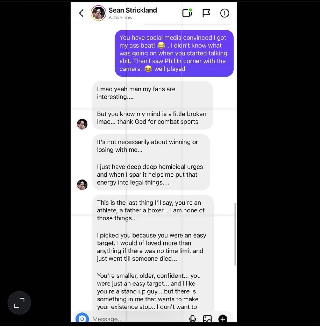 DefaultMMA's tweet image. Sean Strickland is fucking wild