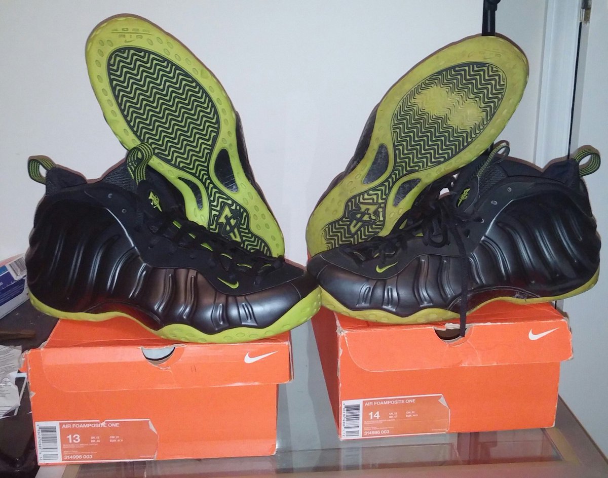 BandmanSmoke's tweet photo. @atmos_usa The pair on the right was my 1st pair of foamposites (still have both pairs) paid 99.99 for them outta DTLR on sale when i was in high school and they elevated my sneaker game from there  i loved the shoe so much later in life i grabbed another pair  #atmoscollectorsclub Size 13 https://t.co/t3T6fWmEjD